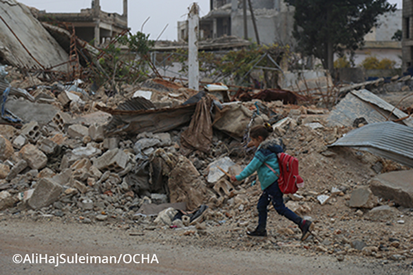 Syria 2021 - Kid walking home from school